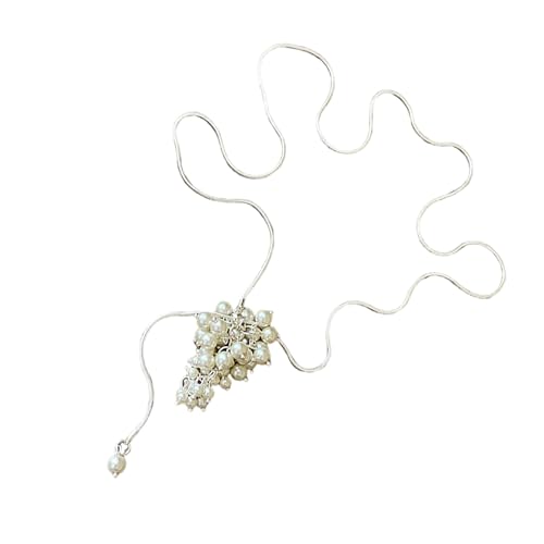LfrXtra Verstellbare Halskette mit Trauben-Cluster-Kristall-Anhänger, für Damen, elegante Halskette, Schmuck, Bekleidungszubehör, 68 cm, Metalllegierung, Kristallimitat LfrXtra Verstellbare Halskette mit Trauben-Cluster-Kristall-Anhänger, für Damen, elegante Halskette, Schmuck, Bekleidungszubehör, 68 cm, Metalllegierung, Kristallimitat von LfrXtra