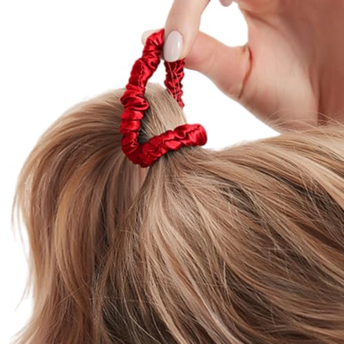Mehrzweck-Haargummis aus weicher Seide für Frauen und Mädchen, einzigartiges Haarband, elastisches Haargummi, Haarschmuck von LfrXtra