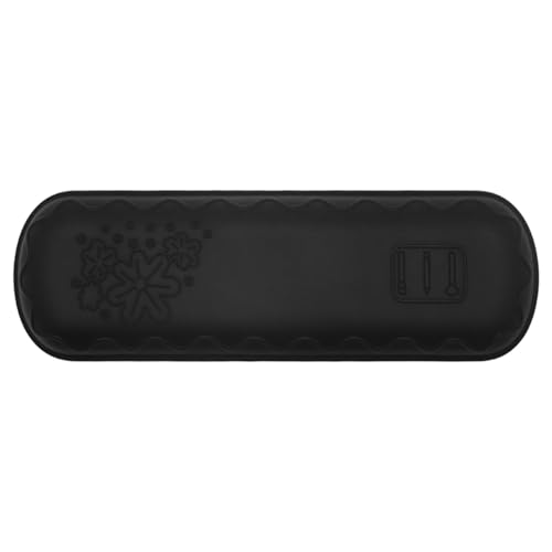 Reise-Make-up-Pinselhalter, tragbarer Make-up-Pinsel-Organizer, Silikon-Make-up-Pinseltasche, Kosmetikpinsel-Abdeckungen, large, Schwarz von LfrXtra