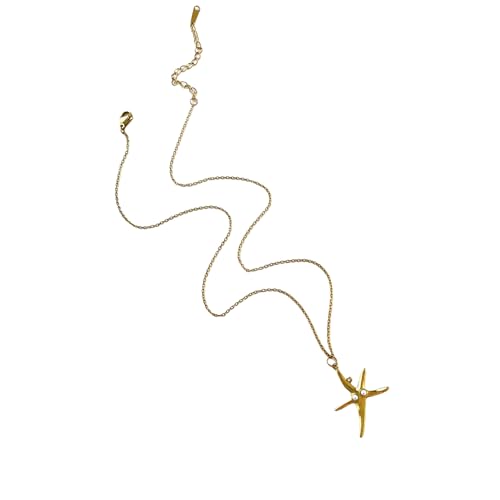Sea Themed Sea Star Shell Edelstahl Verstellbarer Leichter Halskette Mode Schmuck Für Frauen Täglich Stapelstapelstrand Inspiriert Anhänger Halskette von LfrXtra