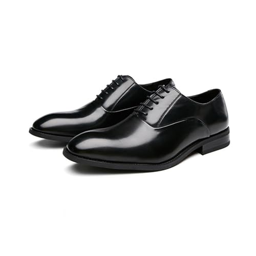 Lfzhjzc Herren-Schuhe, Bequeme Business-Oxford-Schuhe, modischer Freizeit-Lederschuh, geeignet for Büro, Arbeit, Gehen, Autofahren (Color : Black, Size : 38 EU) von Lfzhjzc