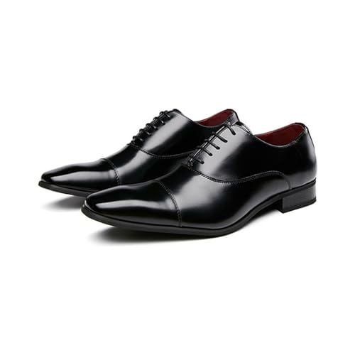 Lfzhjzc Herren-Schuhe, Bequeme Business-Oxford-Schuhe, modischer Freizeit-Lederschuh, geeignet for Büro, Arbeit, Gehen, Autofahren (Color : Black, Size : 39 EU) von Lfzhjzc