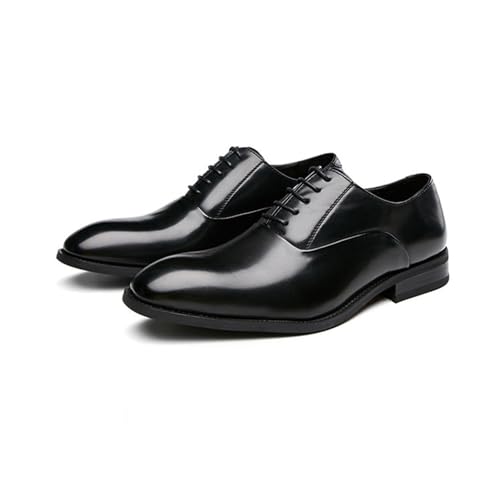 Lfzhjzc Herren-Schuhe, Bequeme Business-Oxford-Schuhe, modischer Freizeit-Lederschuh, geeignet for Büro, Arbeit, Gehen, Autofahren (Color : Black, Size : 39 EU) von Lfzhjzc