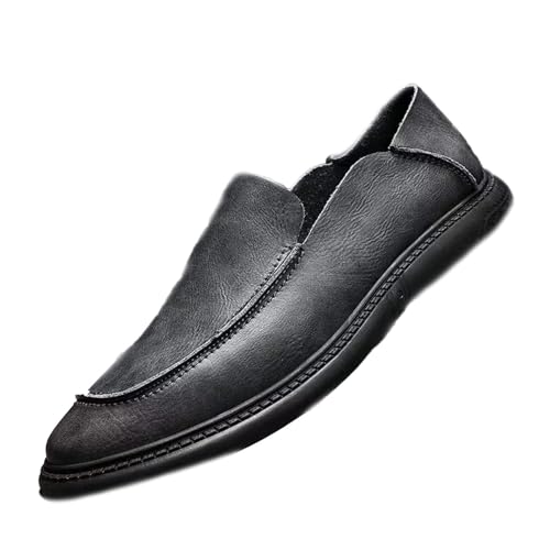 Lfzhjzc Leder-Slipper-Schuhe (Color : Black, Size : 38 EU) von Lfzhjzc