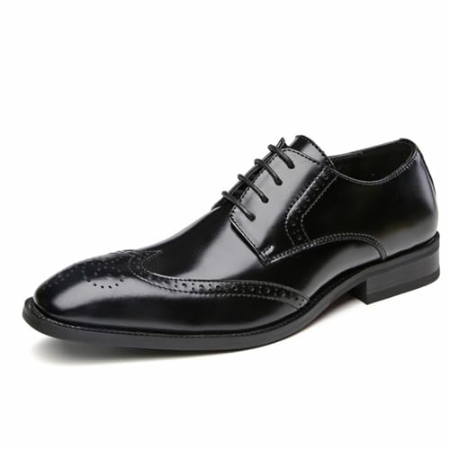 Lfzhjzc Oxford-Lederschuhe for Herren (Color : Black, Size : 39 EU) von Lfzhjzc