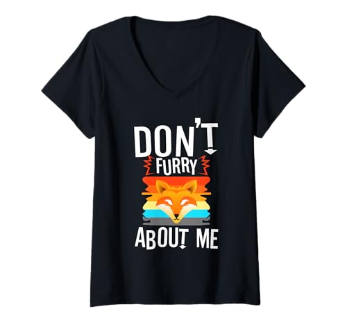 Damen Mach dir Keine Sorgen um Mich T-Shirt mit V-Ausschnitt Damen Mach dir Keine Sorgen um Mich T-Shirt mit V-Ausschnitt von Lgbtq Furry Fandom cosplay fursuit fursona