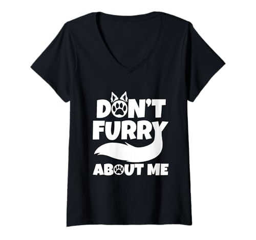 Damen Mach dir Keine Sorgen um Mich T-Shirt mit V-Ausschnitt Damen Mach dir Keine Sorgen um Mich T-Shirt mit V-Ausschnitt von Lgbtq Furry Fandom cosplay fursuit fursona