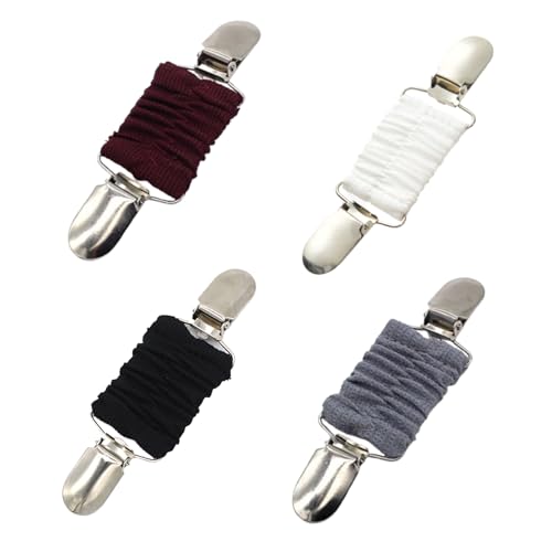 4 Stück Cardigan Pullover Clips, Elastischer Kleid Cinch Clip, Taillenmieder Clip Kragen Clip Taillengurtclip Kragen Clip Hemd Brosche Clip für Pullover Hemden Tailliertes Kleid Kordelzug Schal Clips 4 Stück Cardigan Pullover Clips, Elastischer Kleid Cinch Clip, Taillenmieder Clip Kragen Clip Taillengurtclip Kragen Clip Hemd Brosche Clip für Pullover Hemden Tailliertes Kleid Kordelzug Schal Clips von Lguaquanx