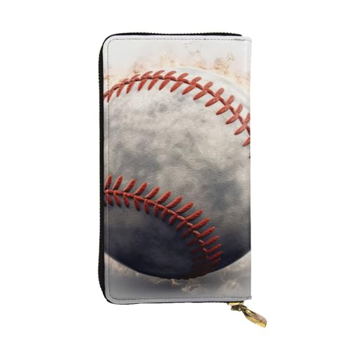 Lhbwcvn Baseball-Geldbörse für Damen und Herren, Clutch, RFID-blockierend, Leder, große Kapazität, Geldbörse, Kreditkartenhalter, Geldtasche mit Reißverschluss, Handyhalter, lange Reisegeldbörse, von LHBWCVN