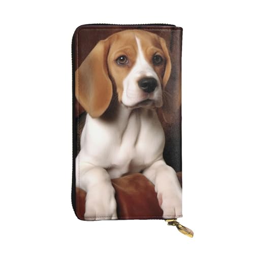 Lhbwcvn Ovely Hunde-Geldbörse mit Beagle-Motiv für Damen und Herren, Clutch, RFID-blockierend, Leder, große Kapazität, Geldbörse, Kreditkartenhalter, Geldtasche mit Reißverschluss, Handyhalter, lange von LHBWCVN