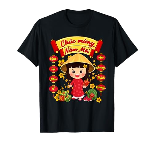 Mädchen Ao Dai Li Xi Me Vietnamesisch Neujahr Chuc Mung Nam Moi T-Shirt Mädchen Ao Dai Li Xi Me Vietnamesisch Neujahr Chuc Mung Nam Moi T-Shirt von Li Xi Me Please Cute Boy Girl Ao Dai Viet Nam