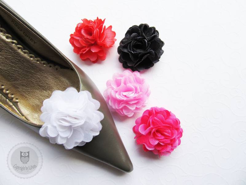 Glanz - Schuhclips Ca. 5 cm Mit Farbwahl Rot, Pink, Rosa, Schwarz Und Weiß von LiAnnKunterbunt