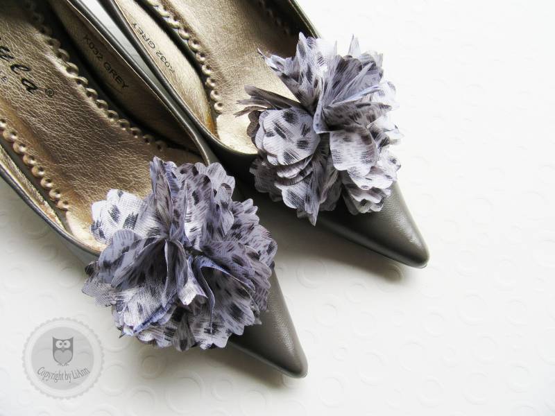 Schuhclips Ca. 7 - 7, 5 cm Satin Grey Xl Schuhclips Ca. 7 - 7, 5 cm Satin Grey Xl von LiAnnKunterbunt