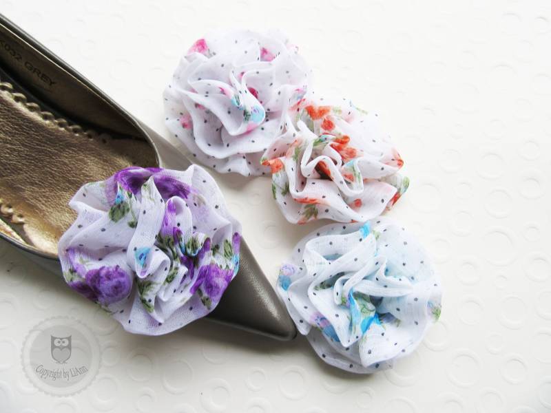 Schuhclips Ca. 7 cm - Pünktchen, Farbwahl Pink/Rosa, Himmelblau, Orange, Lila Schuhclips Ca. 7 cm - Pünktchen, Farbwahl Pink/Rosa, Himmelblau, Orange, Lila von LiAnnKunterbunt