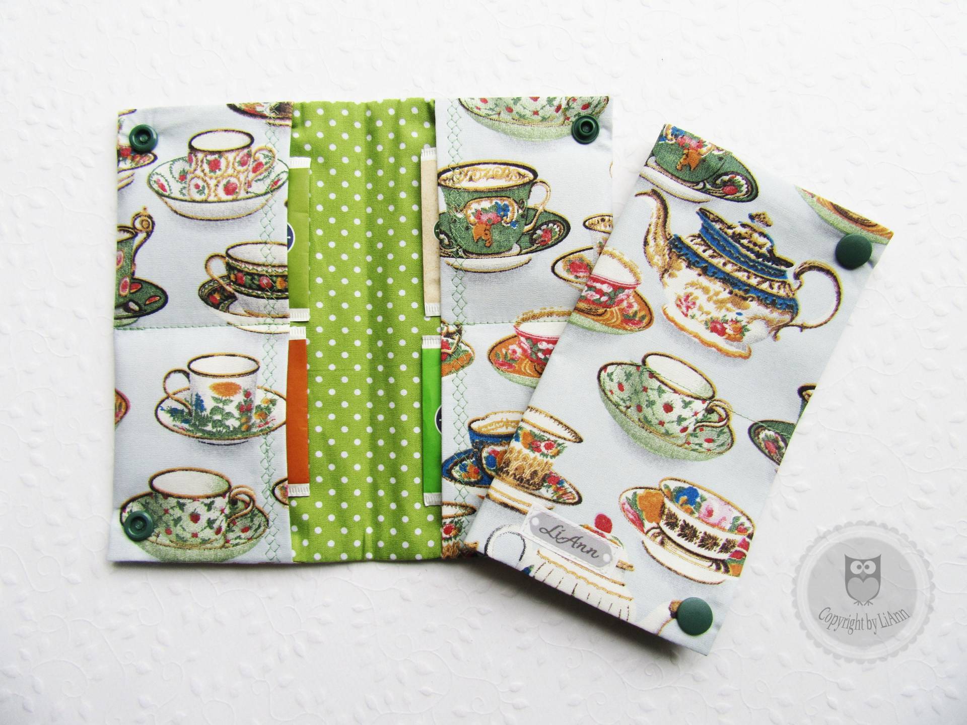 Teebeutel-Etui - Teegeschirr von LiAnnKunterbunt