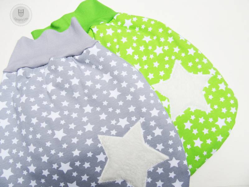 sterne - Pucksack/strampelsack Fürs Baby in Grau Oder Leuchtgrün sterne - Pucksack/strampelsack Fürs Baby in Grau Oder Leuchtgrün von LiAnnKunterbunt