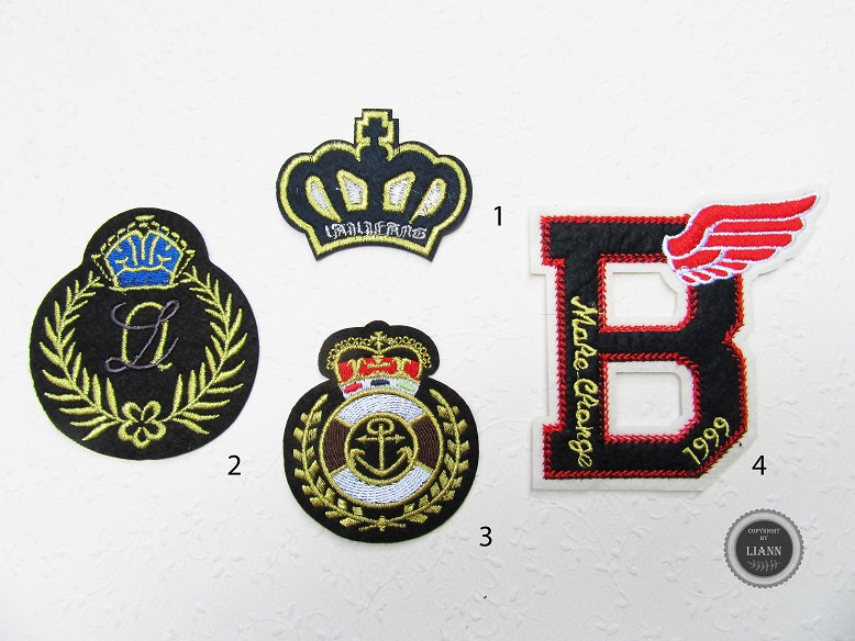 1 Bügelbild Applikation, Auswahl Abzeichen von LiAnnMaterial