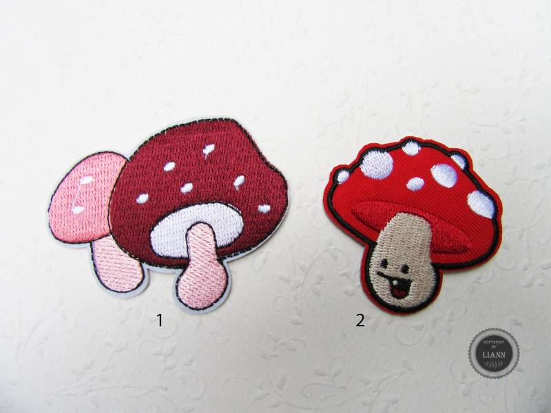 1 Bügelbild Applikation Pilz, Auswahl von LiAnnMaterial