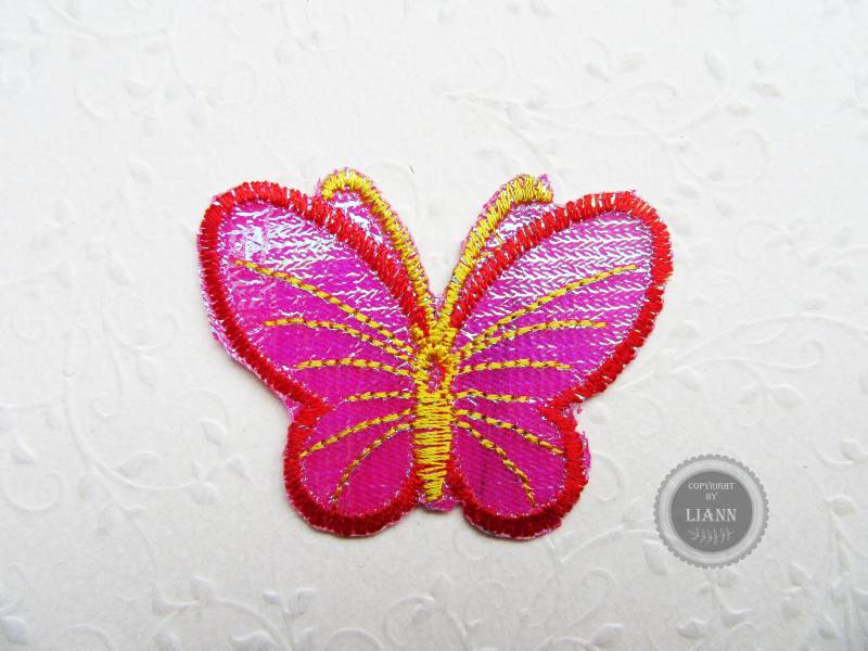 1 Bügelbild Applikation Schmetterling, Pink 1 Bügelbild Applikation Schmetterling, Pink von LiAnnMaterial