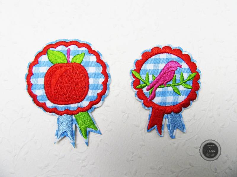 1 Bügelbild Applikation Vogel Oder Apfel, Auswahl 1 Bügelbild Applikation Vogel Oder Apfel, Auswahl von LiAnnMaterial