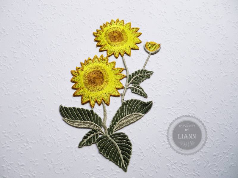1 Große Applikation Stickerei Blüten in Gelb 1 Große Applikation Stickerei Blüten in Gelb von LiAnnMaterial