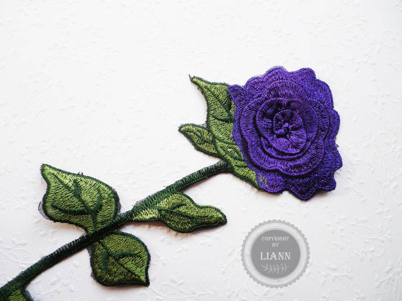 1 Große Applikation Stickerei Rosen, Violett 1 Große Applikation Stickerei Rosen, Violett von LiAnnMaterial