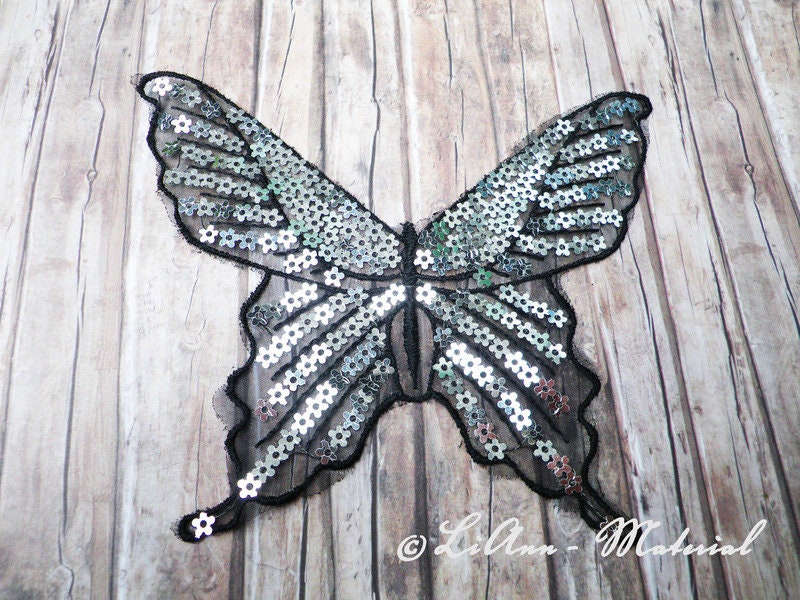 1 Große Pailletten-Applikation Schmetterling von LiAnnMaterial