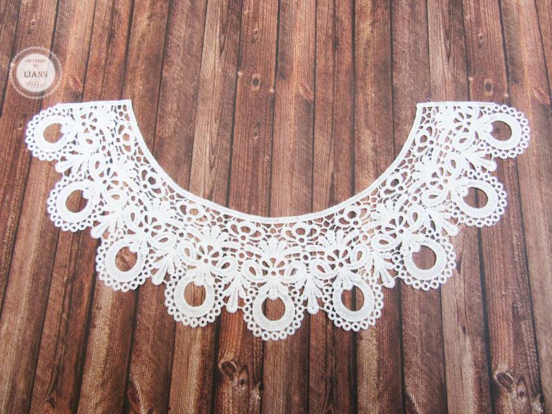1 Große Weiße Applikation Stickerei Ornamente - Spitzeneinsatz 1 Große Weiße Applikation Stickerei Ornamente - Spitzeneinsatz von LiAnnMaterial