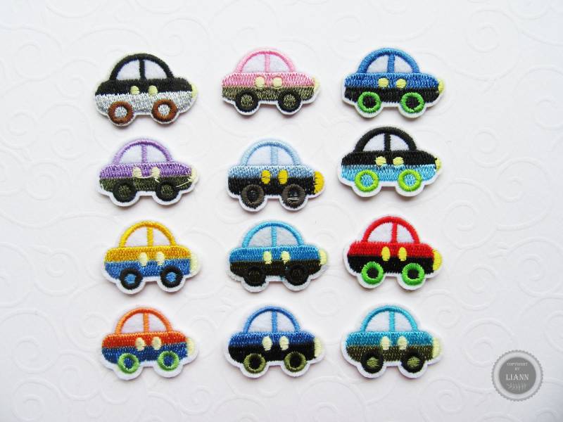 1 Kleine Applikation Bügelbild Auto, Farbwahl 1 Kleine Applikation Bügelbild Auto, Farbwahl von LiAnnMaterial