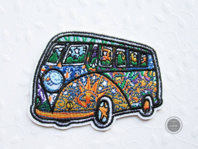 1 Kleine Applikation Bügelbild Hippie-Bus 1 Kleine Applikation Bügelbild Hippie-Bus von LiAnnMaterial