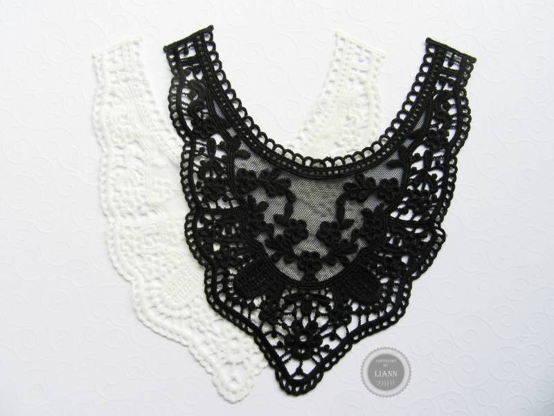1 Kleine Applikation Stickerei - Spitzeneinsatz, Schwarz Oder Weiß 1 Kleine Applikation Stickerei - Spitzeneinsatz, Schwarz Oder Weiß von LiAnnMaterial