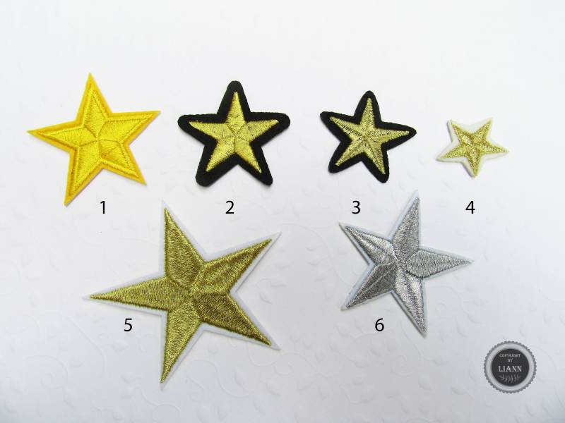1 Oder 2 Bügelbilder Applikation Stern, Farbwahl 1 Oder 2 Bügelbilder Applikation Stern, Farbwahl von LiAnnMaterial