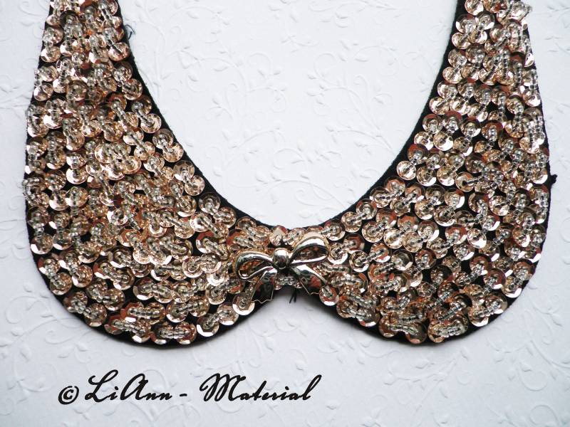 1 Perlen-stickerei Kragen Spitze Einteilig, Rosegold 1 Perlen-stickerei Kragen Spitze Einteilig, Rosegold von LiAnnMaterial