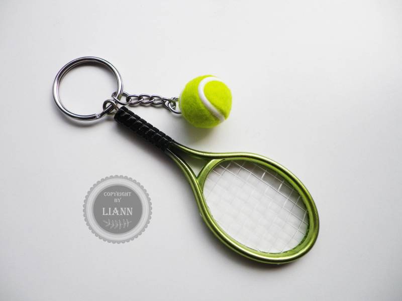 1 | Schlüssel- Anhänger Tennisschläger Mit Ball von LiAnnMaterial