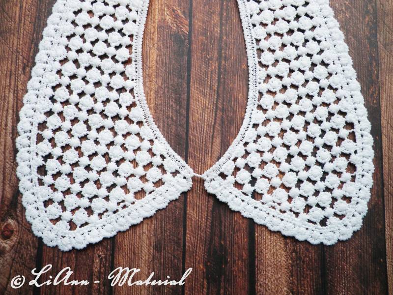 1 Schneeweißer Stickerei Kragen Spitze 2Teilig von LiAnnMaterial