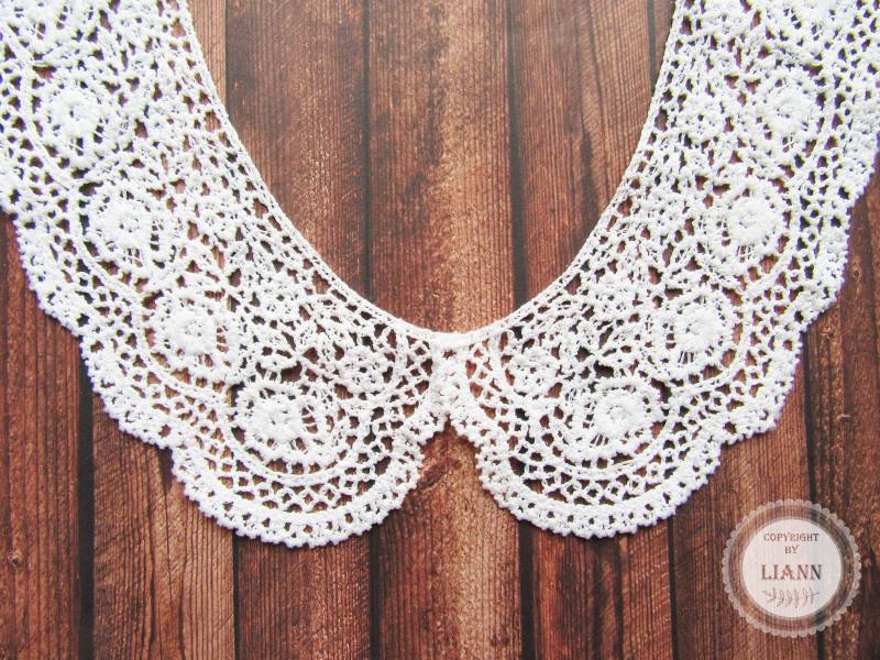 1 Schneeweißer Stickerei Kragen Spitze Einteilig 1 Schneeweißer Stickerei Kragen Spitze Einteilig von LiAnnMaterial