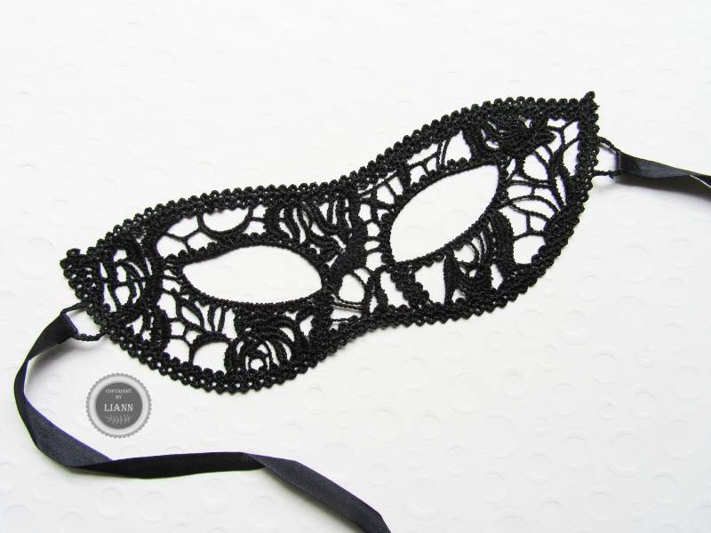1 Schwarze Spitzenmaske Spitze von LiAnnMaterial