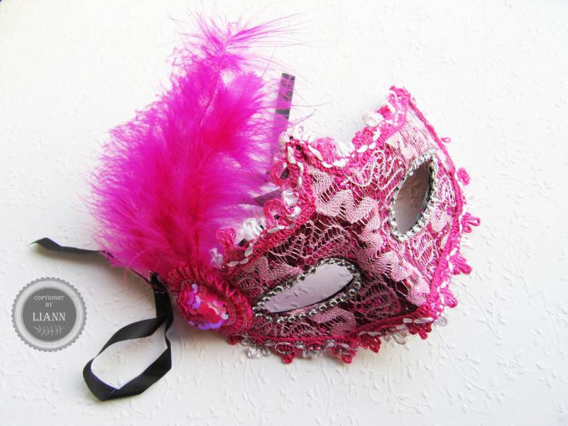 1 Spitzenmaske Venezia in Pink von LiAnnMaterial
