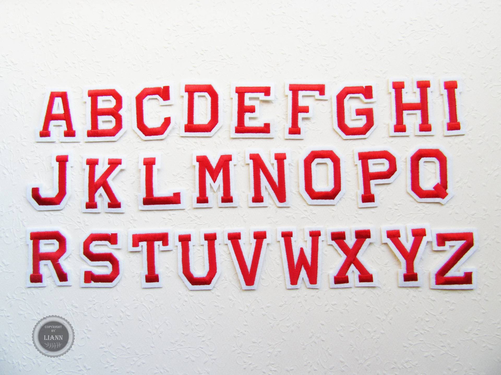 1 Stickerei-Buchstabe Zum Aufbügeln A-Z, Rot 1 Stickerei-Buchstabe Zum Aufbügeln A-Z, Rot von LiAnnMaterial