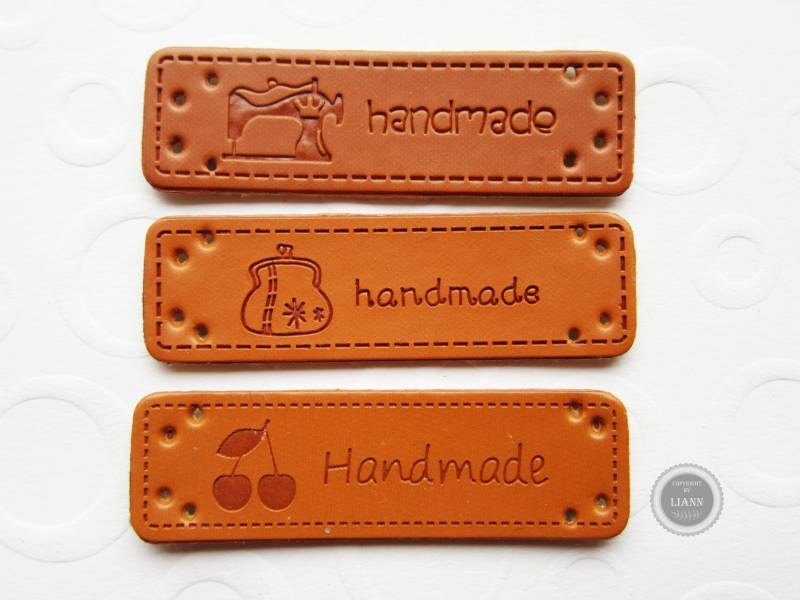 2 Handmade-Aufnäher Kirschen, Clipbörse Oder Nähmaschine, Braun, Auswahl 2 Handmade-Aufnäher Kirschen, Clipbörse Oder Nähmaschine, Braun, Auswahl von LiAnnMaterial