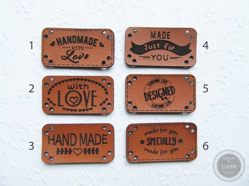 3 Handmade-Aufnäher, Braun, Auswahl 3 Handmade-Aufnäher, Braun, Auswahl von LiAnnMaterial