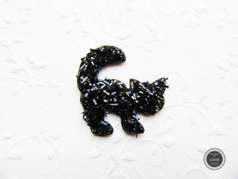 4 Applikationen Schwarze Katze, Glitzernd 4 Applikationen Schwarze Katze, Glitzernd von LiAnnMaterial