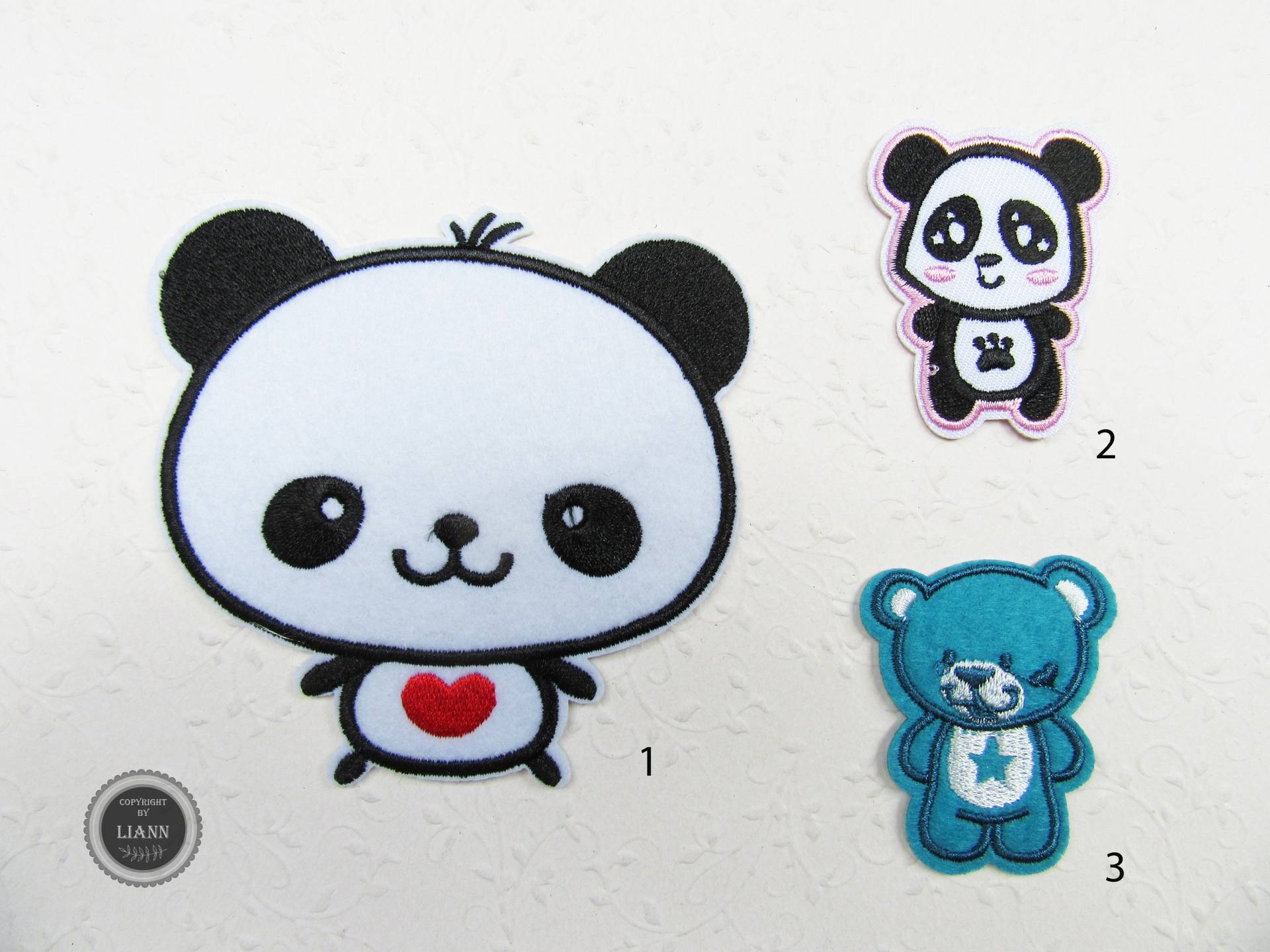 Ab 1, 80 Euro 1 Bügelbild Applikation Panda Oder Teddy, Auswahl Ab 1, 80 Euro 1 Bügelbild Applikation Panda Oder Teddy, Auswahl von LiAnnMaterial