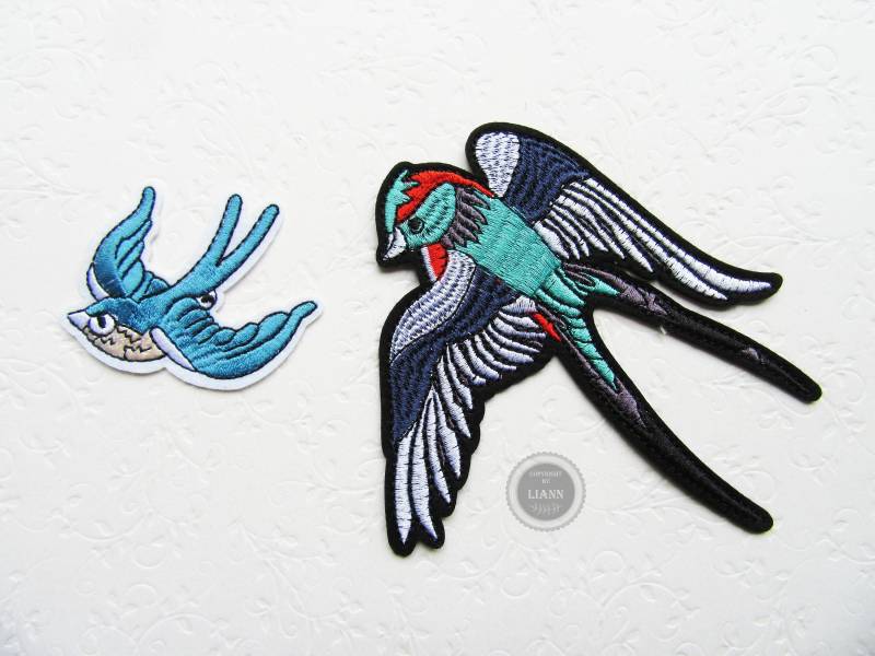 Ab 2, 60 Euro 1 Bügelbild Applikation Schwalbe, Groß Oder Klein von LiAnnMaterial