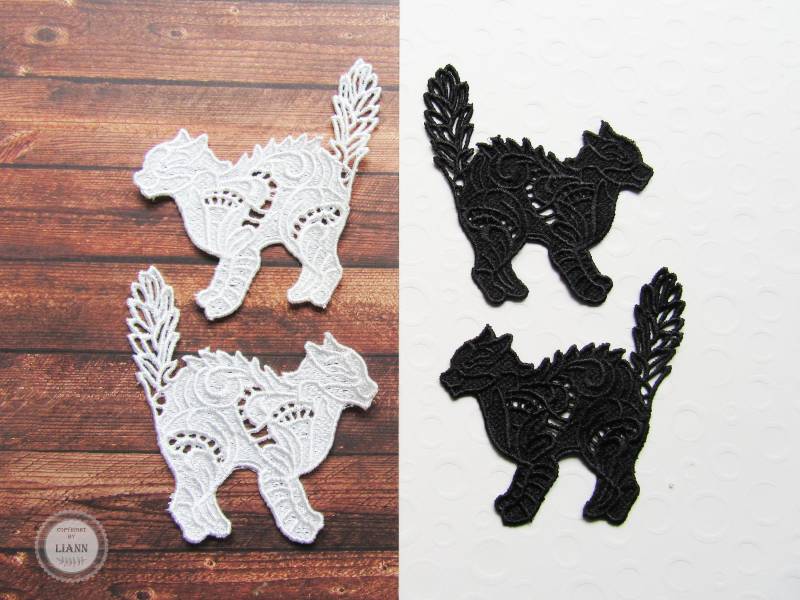 Applikation Spitze Katze Schwarz Oder Weiß Applikation Spitze Katze Schwarz Oder Weiß von LiAnnMaterial