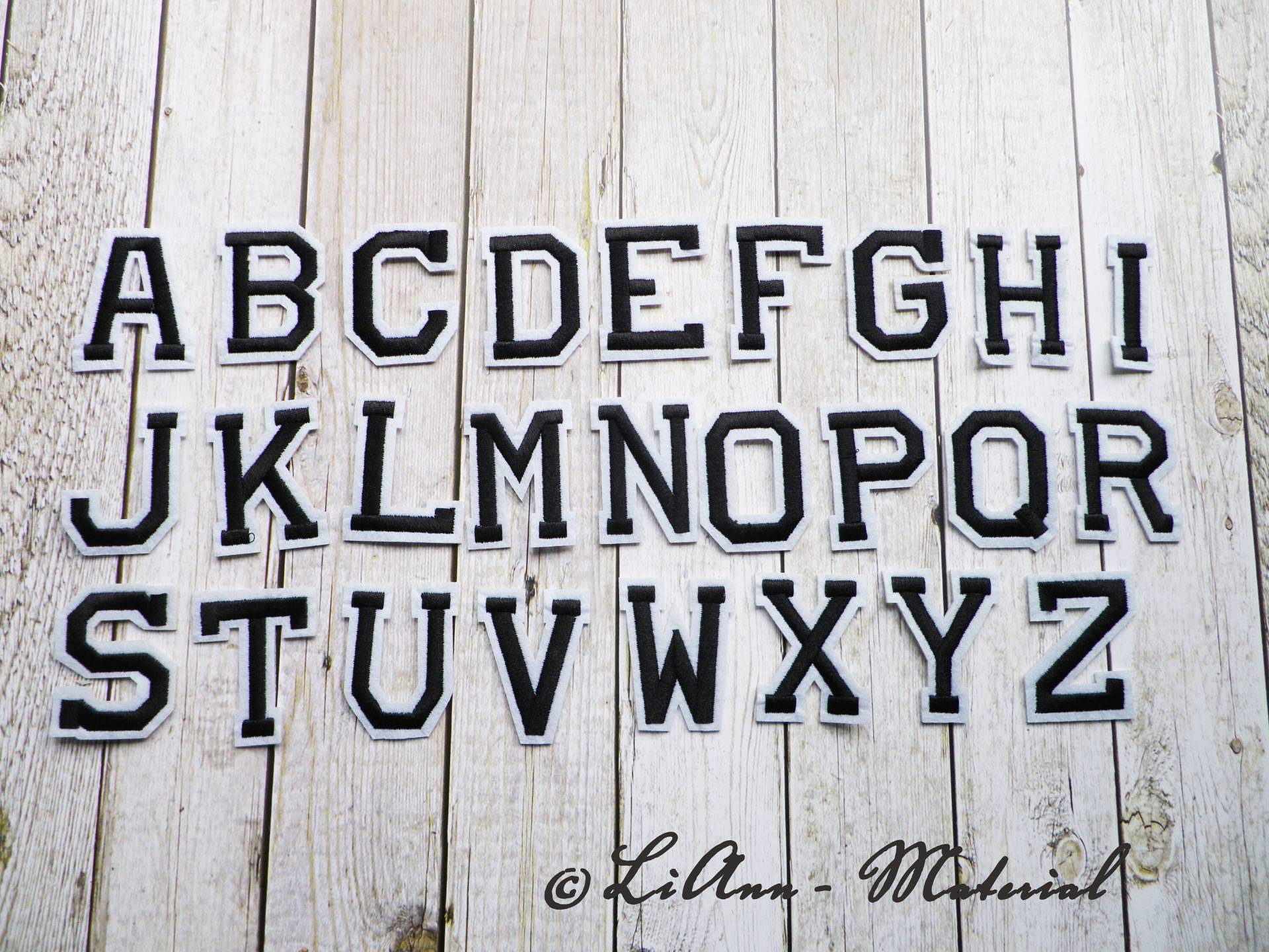 stickerei-Buchstaben Zum Aufbügeln A-Z, Set Oder Einzeln stickerei-Buchstaben Zum Aufbügeln A-Z, Set Oder Einzeln von LiAnnMaterial