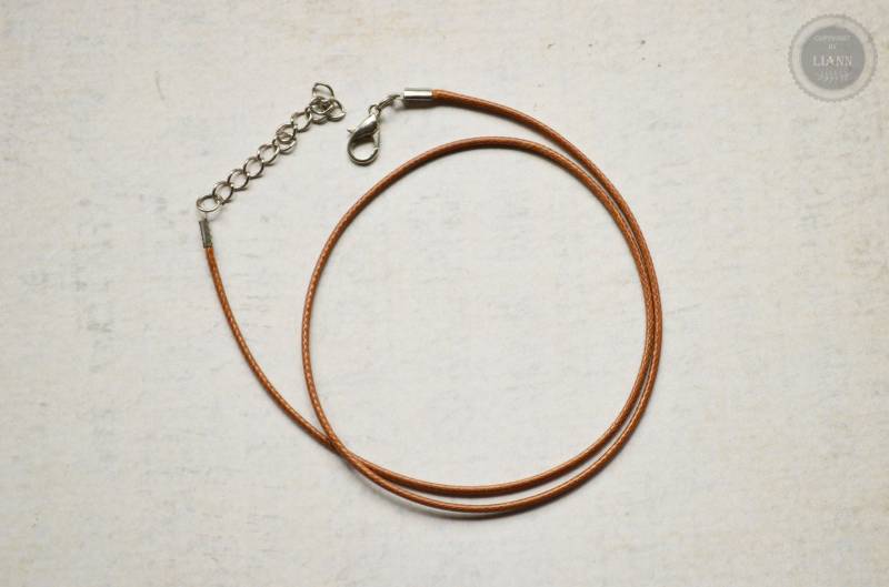 Basic Kette Silber Braun | Baumwolle von LiAnnSchmuck