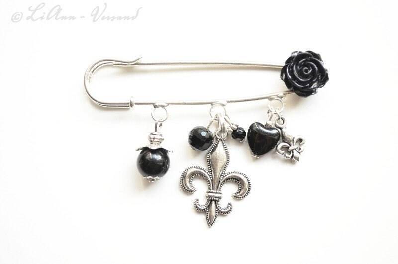 Brosche - Broche Noire von LiAnnSchmuck