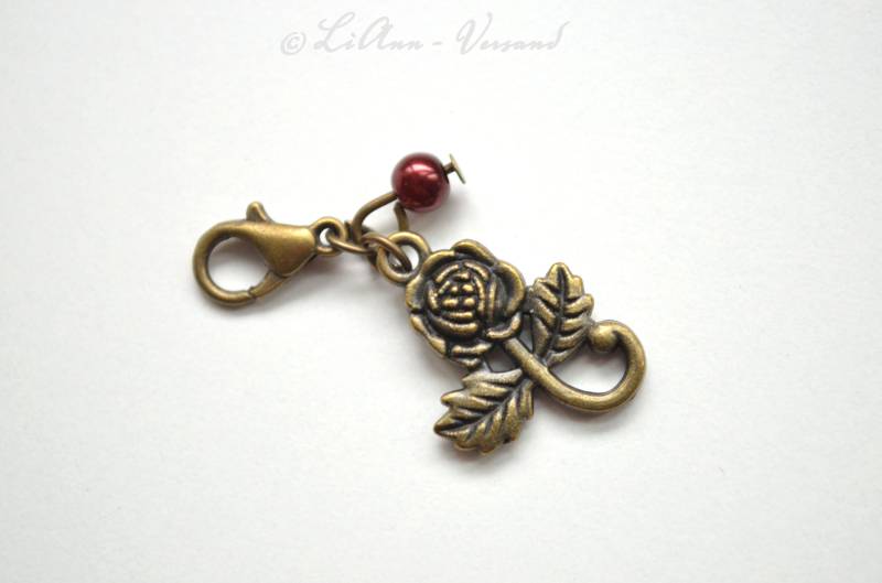 Charm-Anhänger - Bronze Rose von LiAnnSchmuck