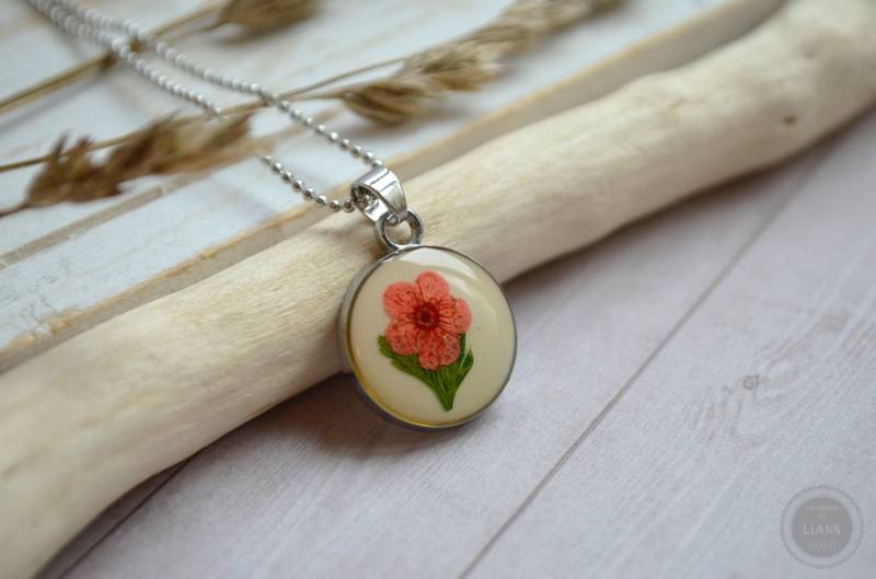 Halskette - Runder Blumenstein von LiAnnSchmuck
